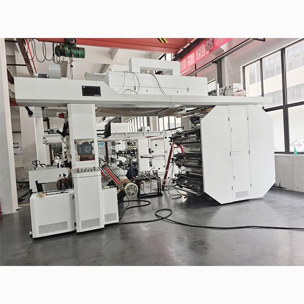 Embrace sustainable printing practices with our Four Color Non Woven Roll to Roll Flexo Printing Machine.