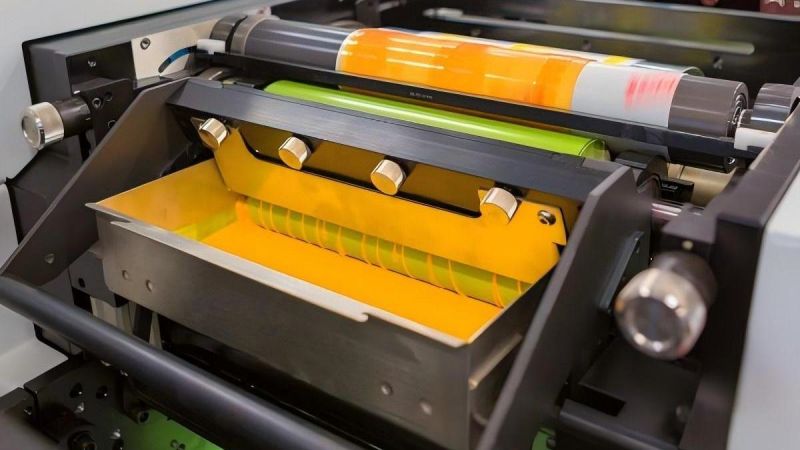 Ink Reservoir of Flexo Press for Food Packaging