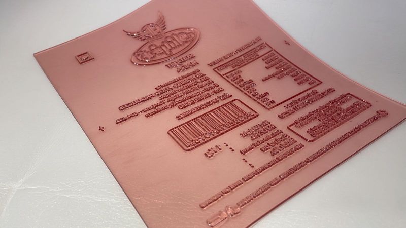 Printing Plate of Flexographic Printer for Potato Chip Pouches