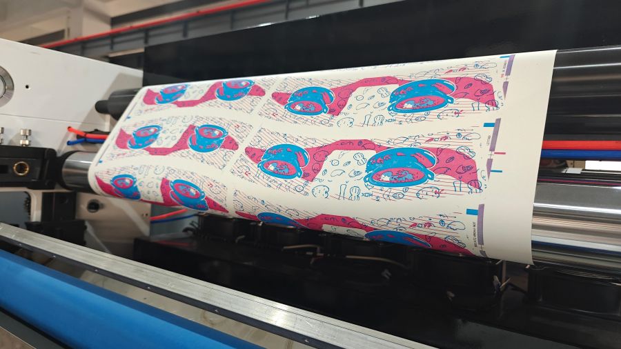 4-Cocoa Paper Cup Printed by MJRY Series Vertical Type Flexo Press