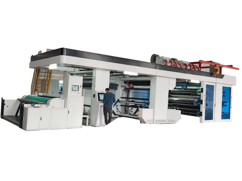 Central Cylinder Flexography Printing Printer Machine With Foil Stamping for PP PE Coated Water Moisture-Resistant Paper