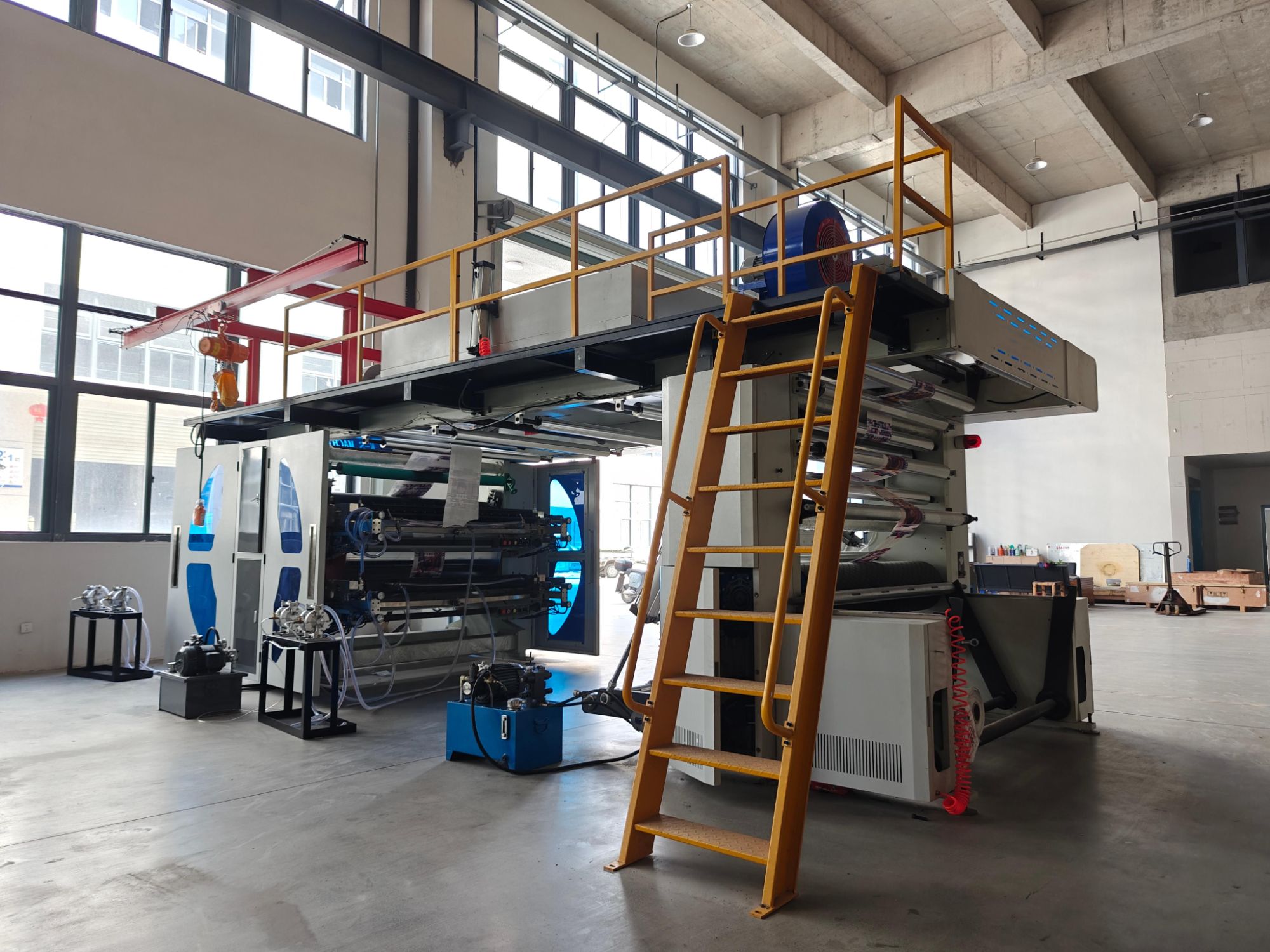 4-Color Central Drum Flexographic Printer  With Dust Cleaner for Thick Breathable Foldable Paper Non-Woven Bag