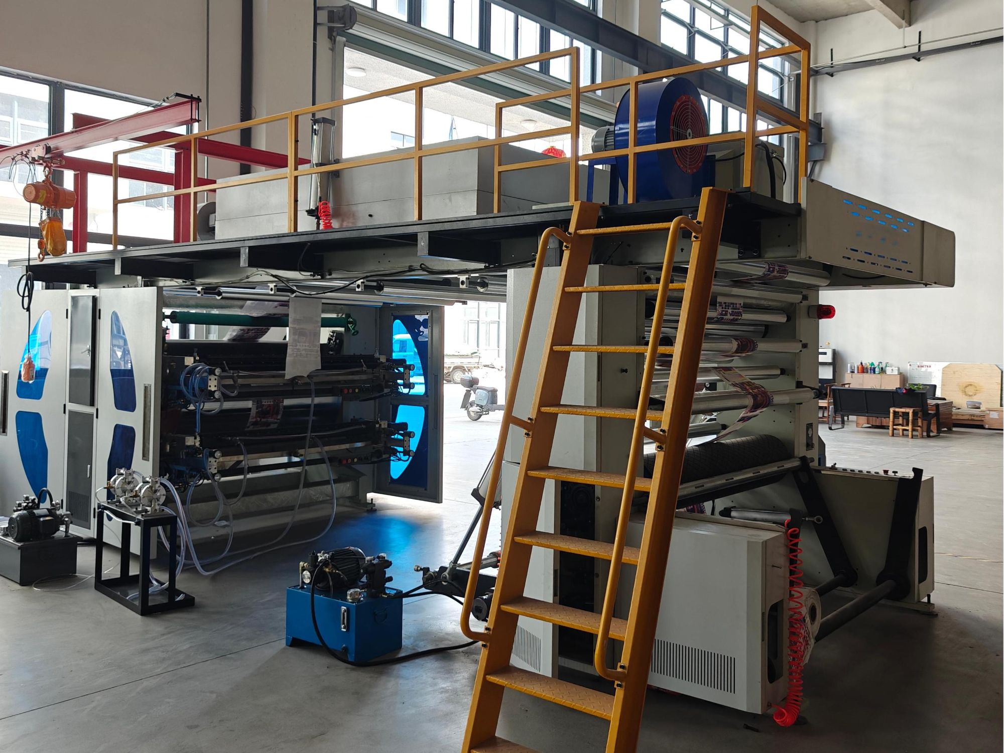 Central Drum Flexographic Printer  With Corona Treater for Oil-Proof PP Polypropylene PET Polyester Non-Woven Bag