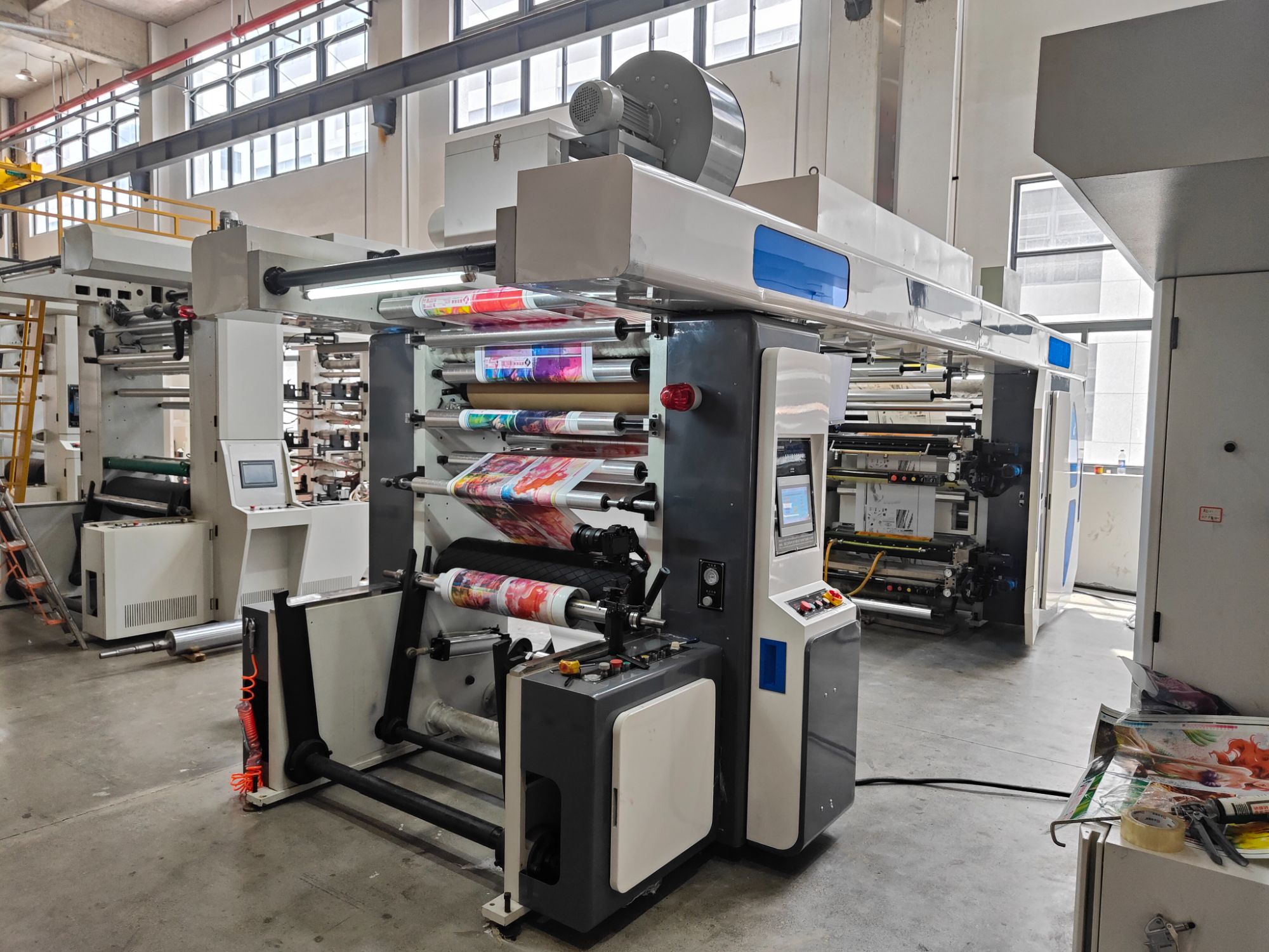 Stacking Flexographic Press With Turn Bar for Nut Snack Instant Noodles Tea Coffee Bean Glassine Wrapping Film