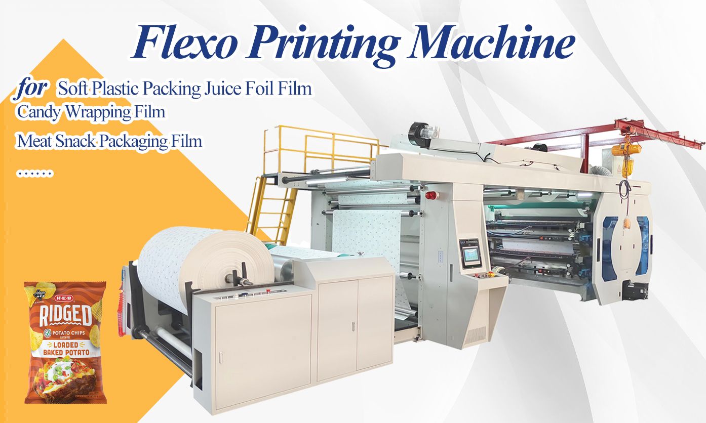 Central Drum Flexographic Printer With Turn Bar for Polyester Cotton Non-Woven Bag