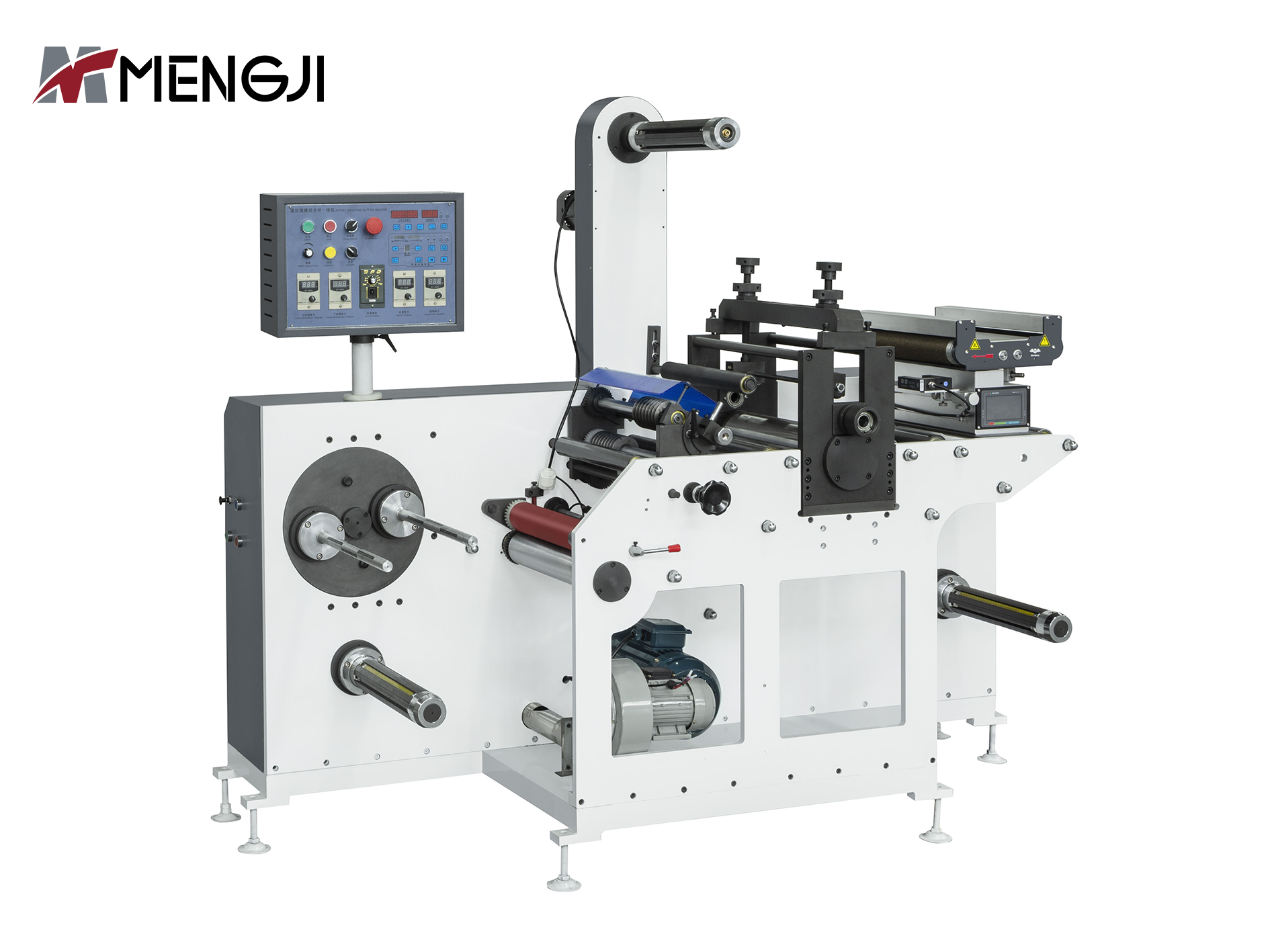 Pyörivä stanssaus- ja viiltokone toimitusetikettejä varten