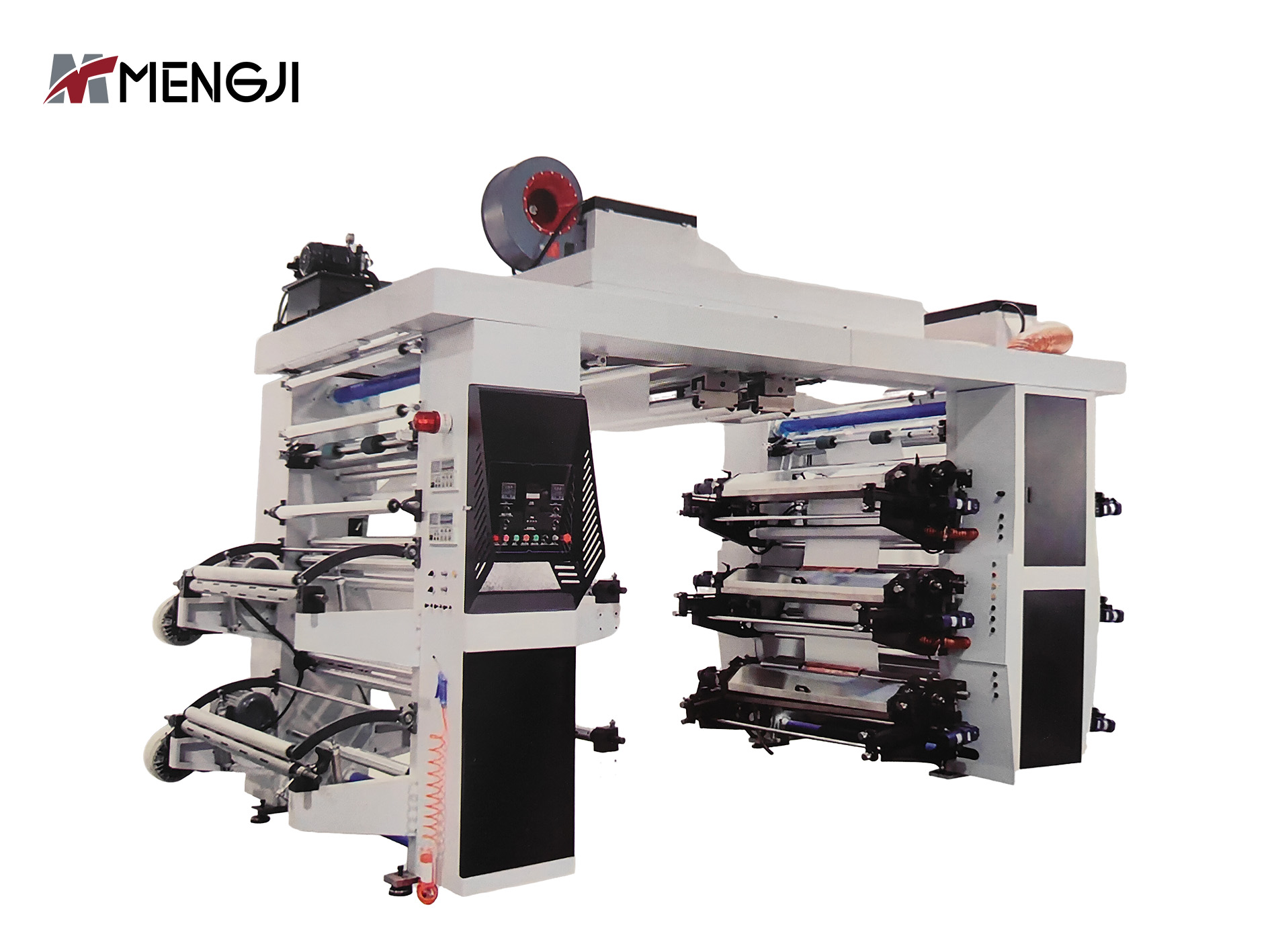 Stacked Flexo Printing Machine With Dual Unwinding and Rewinding Unit for Sandwich Packaging Film