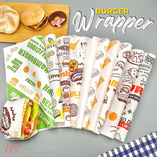 hamburger wrapping paper