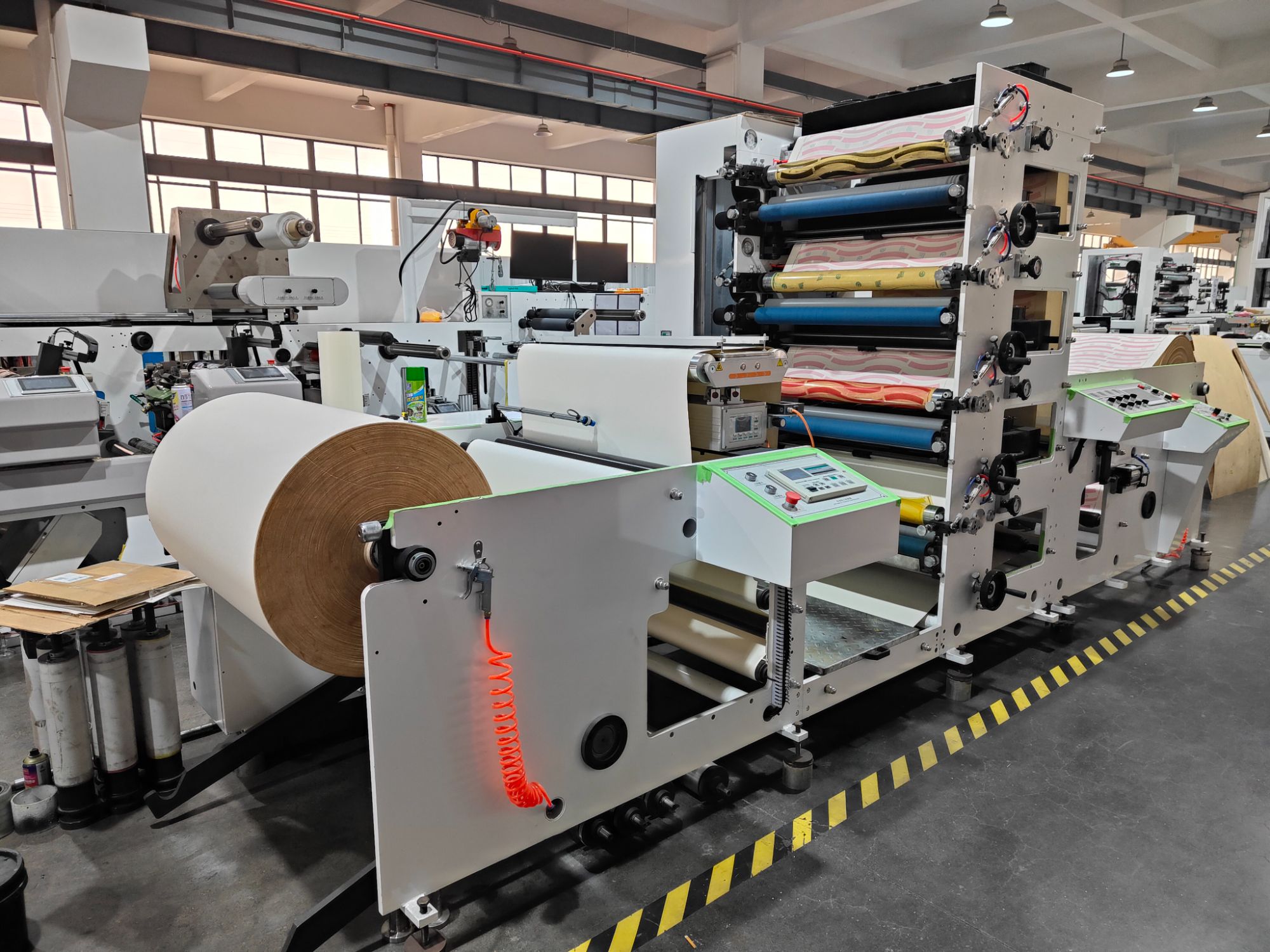 4-Color Stacked-Unit Flexography Printing Machine for Tea Milk Paper Cups