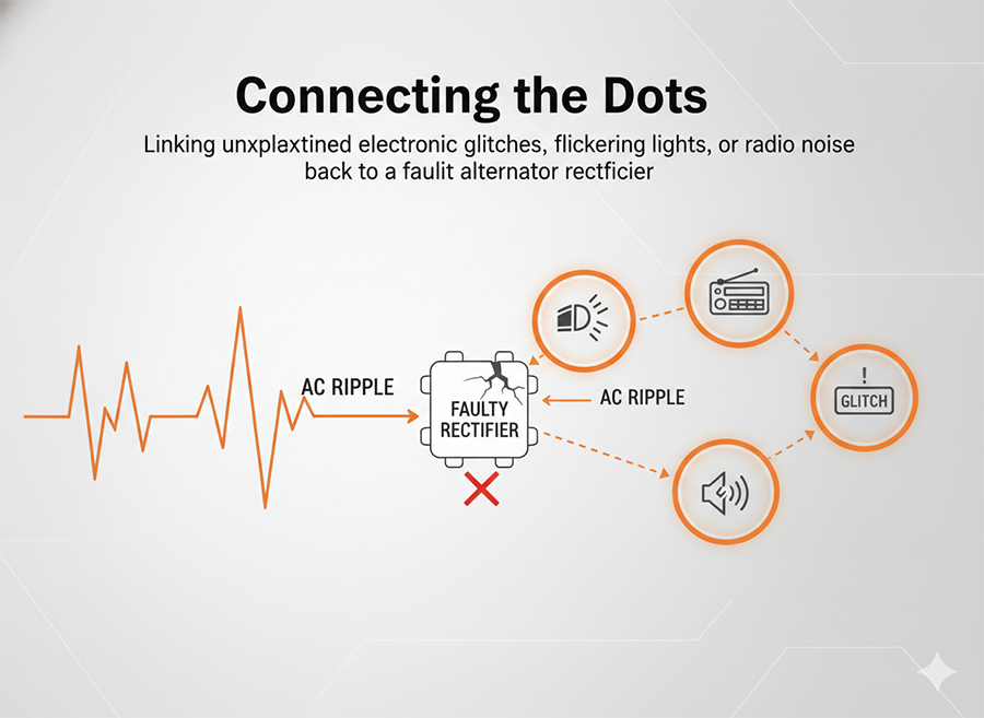 Failing alternator diode