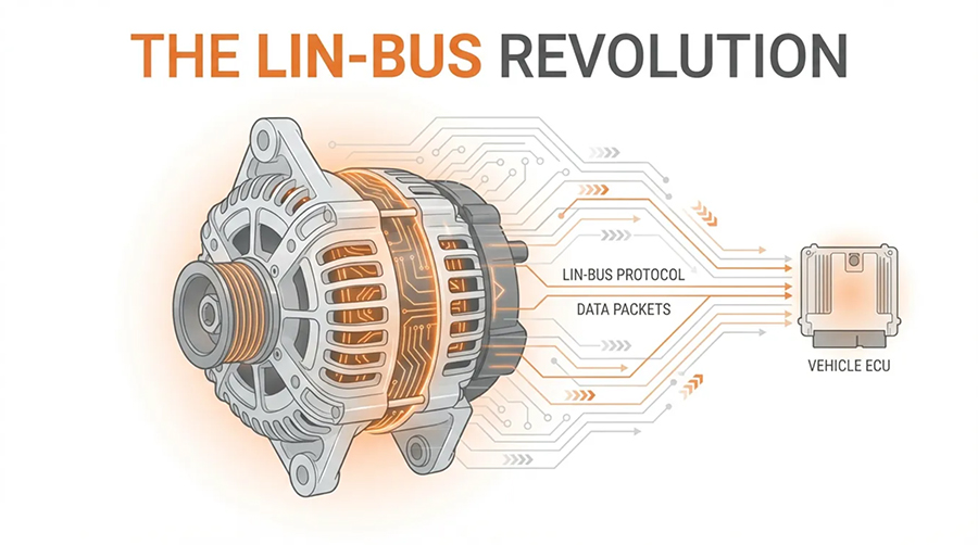 ECU controlled alternator