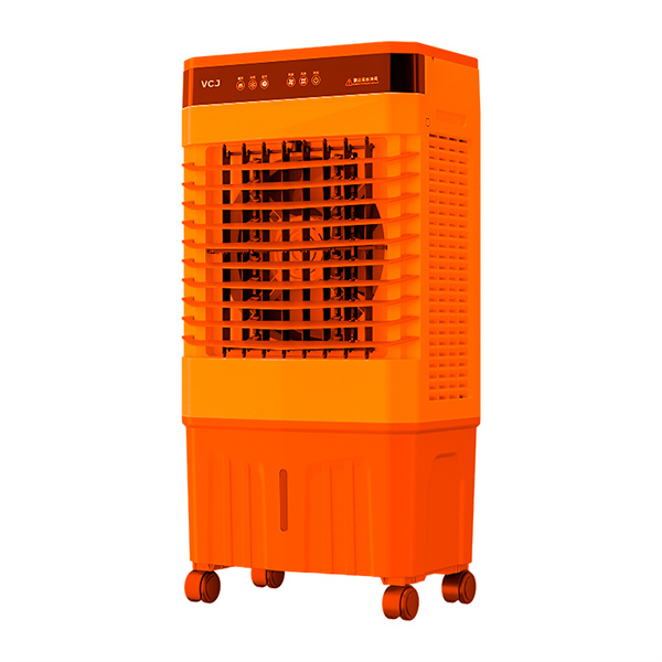 Stay cool and comfortable with portable air cooler on easy-roll wheels