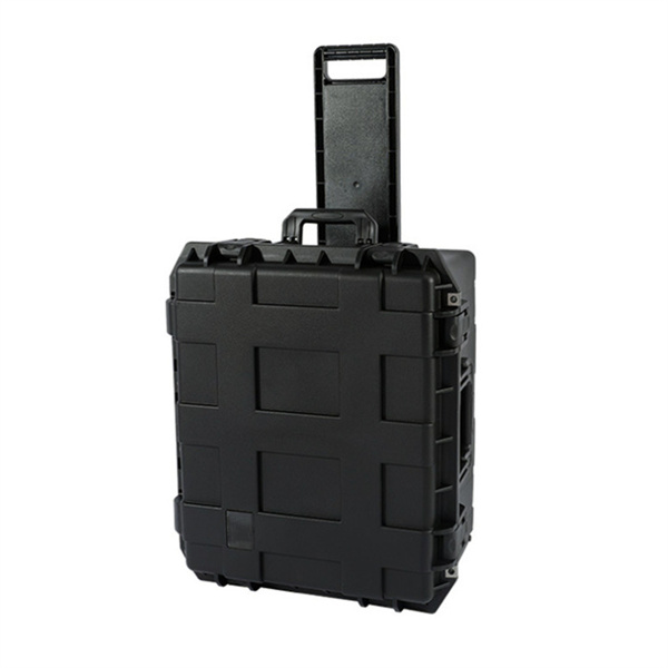 Ensure your camera is ready for any adventure with a rugged hard case equipped with wheels for easy mobility.