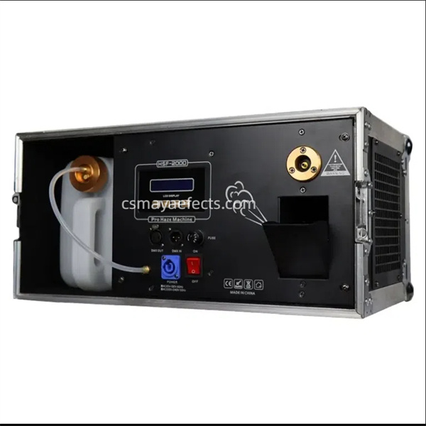 Fill the room with dense clouds of smoke using a 1000 watt smoke machine