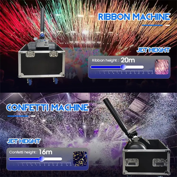 Creating a colorful celebration with a confetti machine