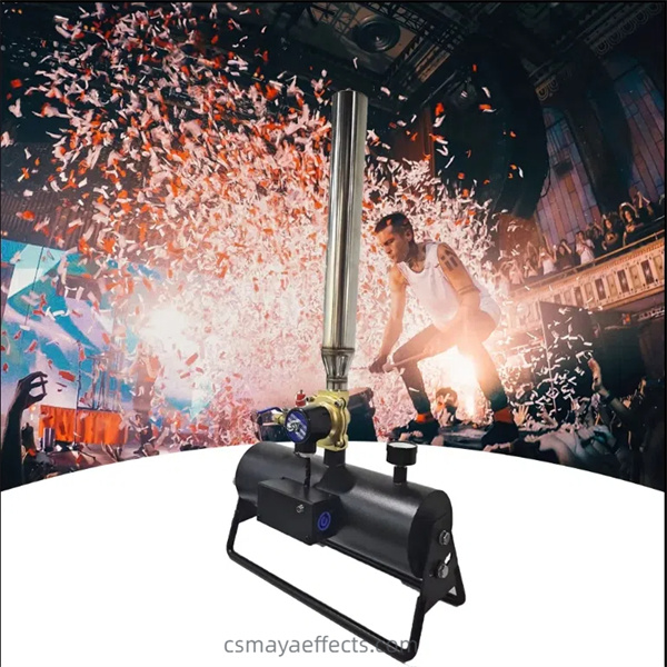 Add a pop of color and excitement with a confetti shower machine