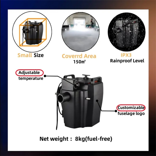 Enhance lighting and special effects with a dry smoke machine