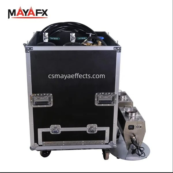 Adding a touch of drama with the flicker of a flame machine