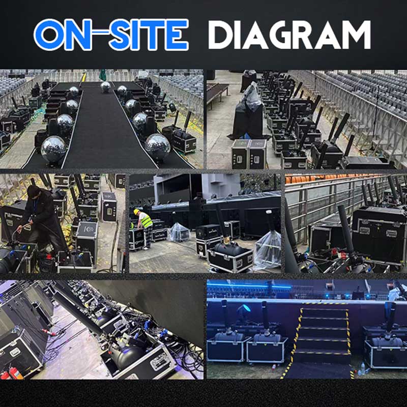 مدفع سماء كونفيتي بقوة 100 واط لتأثير مسرحي مثالي مع تحكم كهربائي