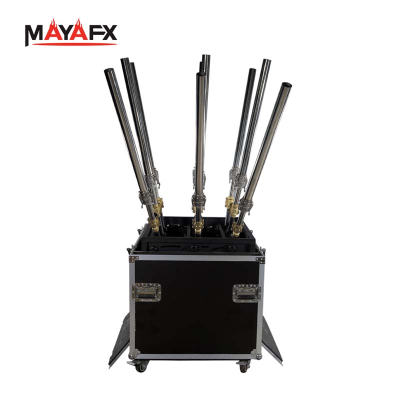 مدفع ورقي ملون من تسعة أنابيب للحفلات والمناسبات الاحتفالية والحفلات الموسيقية