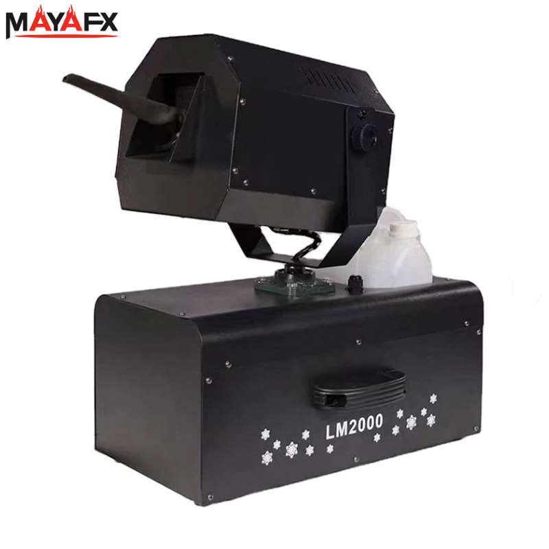 آلة صنع الثلج برأس متحرك بقوة 2000 واط مع جهاز تحكم عن بعد للاستخدام في حفلات DJ