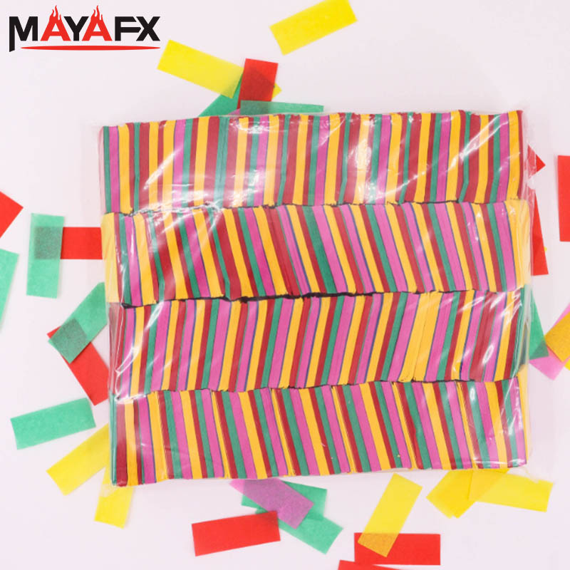 مناديل مستطيلة مقاومة للهب من MAYAFX مقاس 17 مم × 55 مم لحفلات الزفاف لآلة صنع القصاصات الورقية الملونة