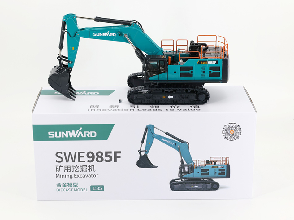 SWE985F экскаватор эритмесин инженердик унаа модели моделдөө балдар оюнчуктары унаа жасалгалары