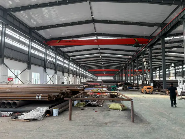 Steel pipe production workshop equipment preparation