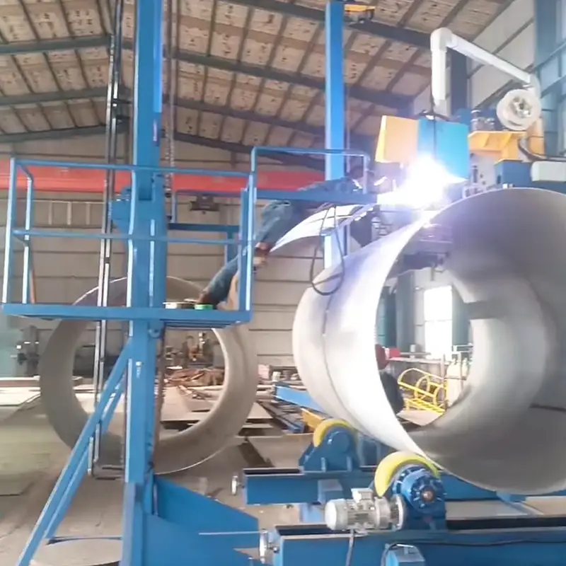 Extended Column & Boom Steel Boiler Tube Vessel Seam Welder