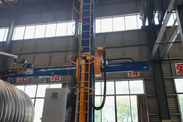 TIG/MIG Reactor pipe coil welding machine, heat exchanger half tube welder