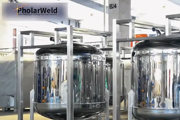 IBC tote industrial automated production line, metal steel ibc tote - pholarweld pholarauto