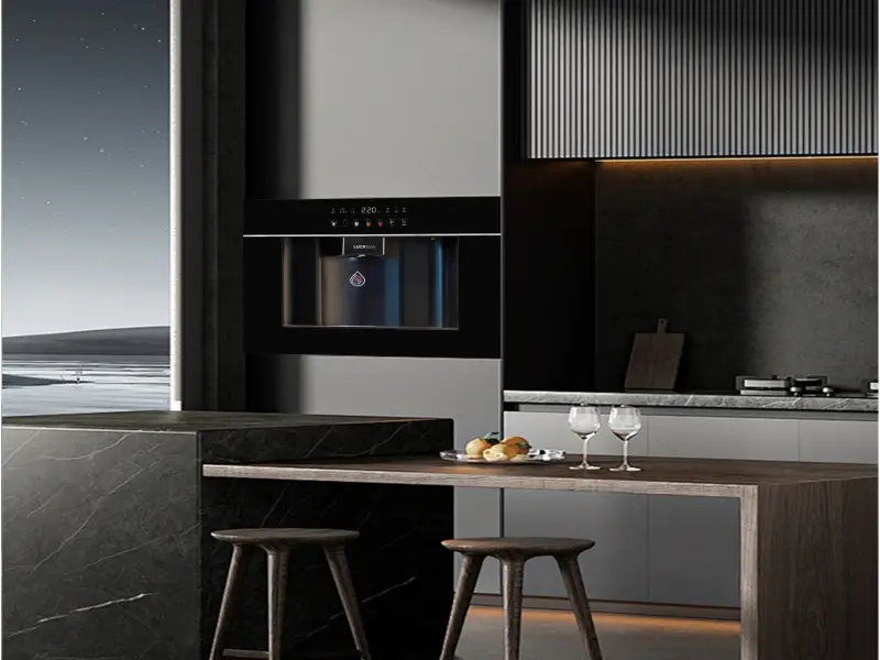 Vale la pena installare un distributore d'acqua integrato? Caffè, cubetti di ghiaccio, acqua calda e fredda, tutto in uno.