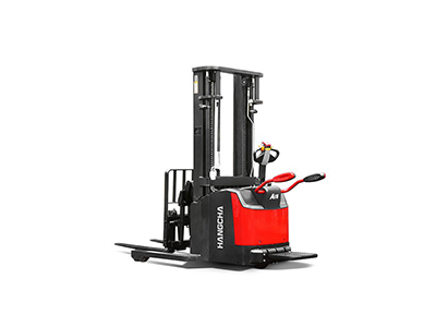 Warehouse Logistics Equipment A Series High Range Stand-on Pallet Stacker with Reach Fork