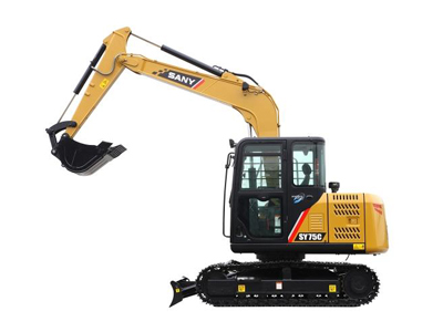 Escavadeira pequena com capacidade de balde de 0.28 m3 SY75C-Tier 4F