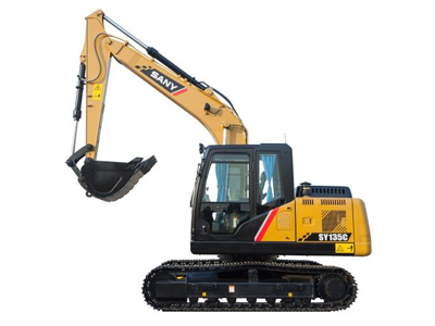 Escavadeira pequena hidráulica de braço longo SY135C
