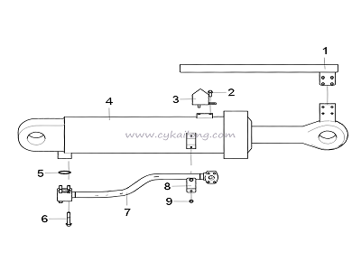 Boom cylinder 803083942 803083941 402102682 402102683 ສໍາລັບ Xcmg 50 ແລະ 30 ແລະ 20 Wheel Loader Boom Cylinder Assembly