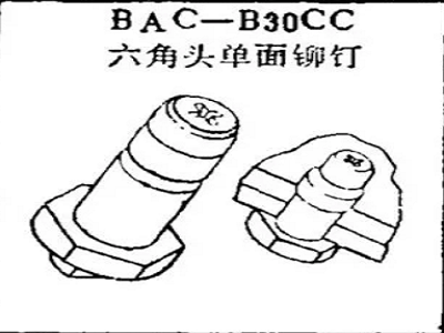 BAC-B30CC Boeing Hexagon Head Single Sided Rivet