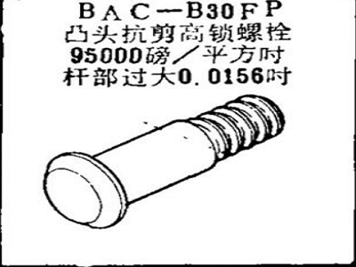 BAC-B30FP Boeing Boss Shear High Lock Bolts
