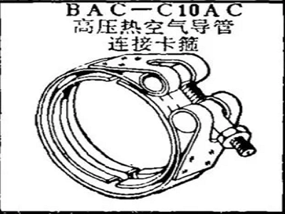 BAC-C10AC Boeing High Pressure Hot Air Duct Connection Clamp