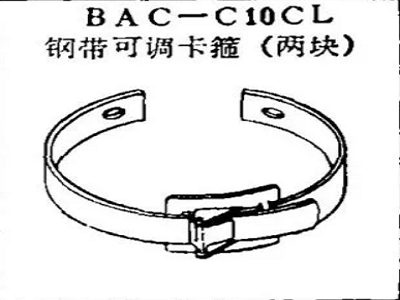 BAC-C10CL Boeing steel belt adjustable clamps (dalawang piraso)