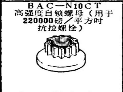 BAC-N10CT Boeing hochfeste selbstsichernde Mutter