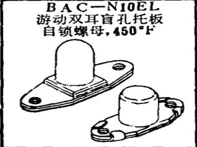 BAC-N10EL বোয়িং স্ব-লকিং বাদাম সাঁতারের জন্য ডাবল-কান ব্লাইন্ড হোল বন্ধনী