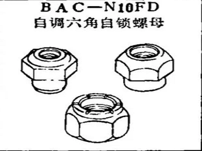 BAC-N10FD Boeing self-adjusting hexagon self-locking nut