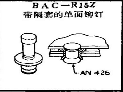 BAC-R15Z Boeing single sided rivet with spacer