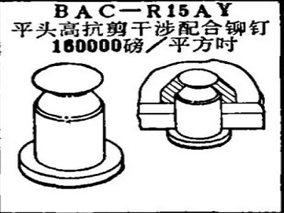 BAC-R15AY Boeing Flat Head High Shear Interference Fit Rivet