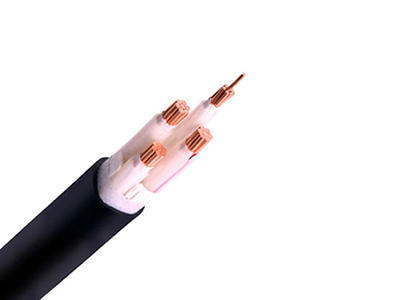 Cable sin armadura XLPE aislado, con revestimiento de PVC de 3 núcleos+E, 0.6/1 kV