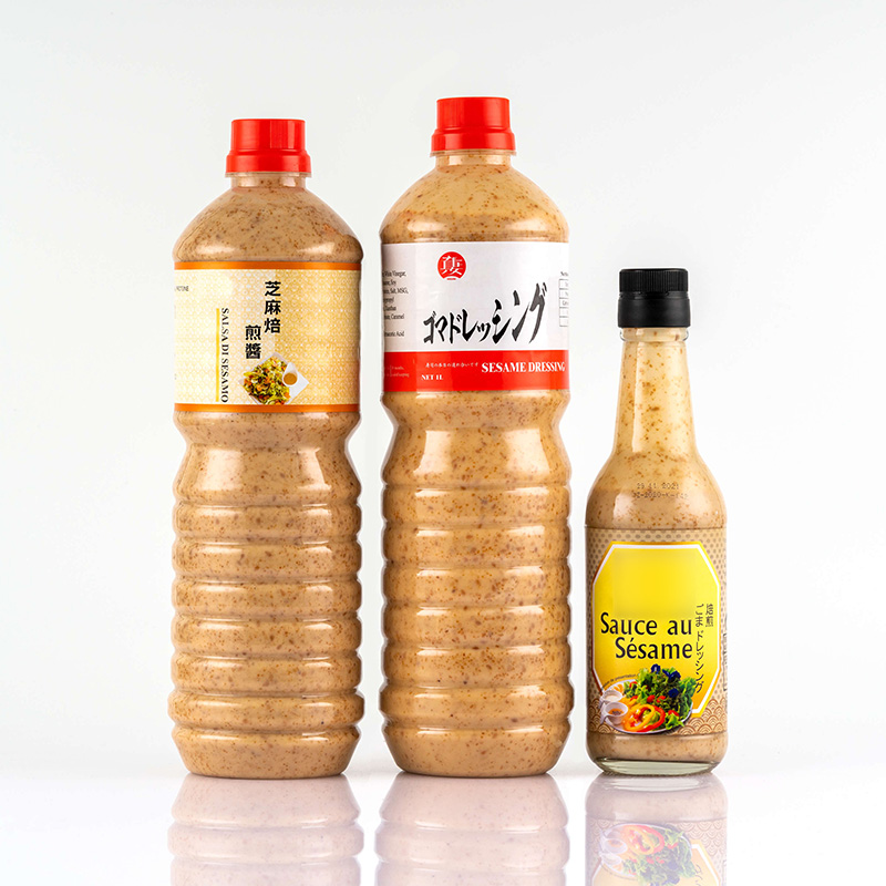 High Quality Japanese Sesame Salad Dressing Bottled 1L, 250ml and OEM Private Label
