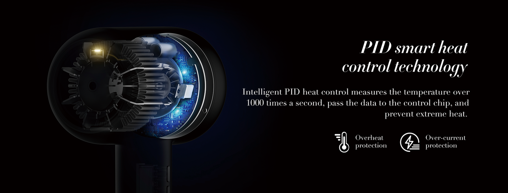 PID smart heat control technology avoid hair-damage