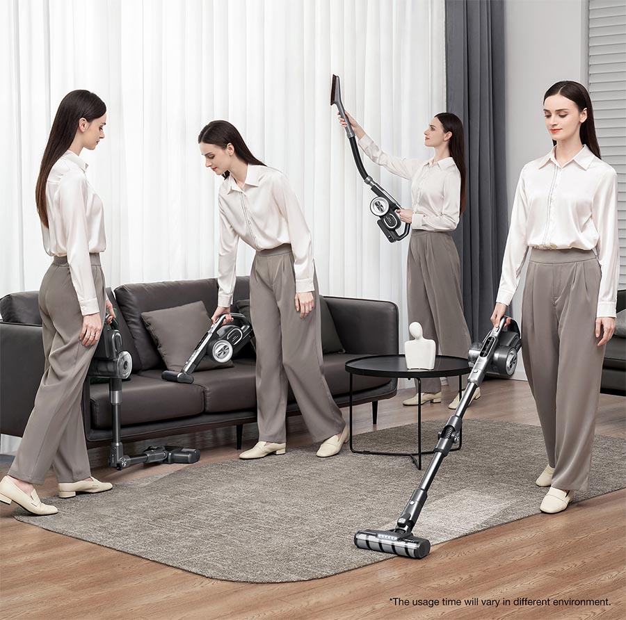 cordless vacuum cleaner for furniture bottom cleaning
