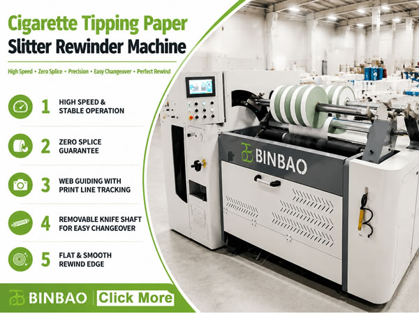 Dubai Cigarette Tipping Paper Manufacturer Improves Slitting Production with Binbao SLB Slitter Rewinder Machine